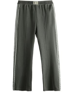 adidas Stripe-Detail Track Pants - Gray