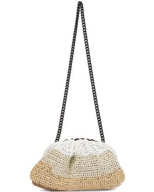 Maria La Rosa Chain-Strap Clutch - Natural