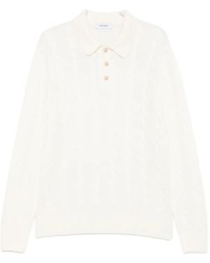 Gran Sasso Cable-knit Logo Sweater - ホワイト