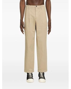 C.P. Company Pleated Cotton-Gabardine Loose Trousers - Natural