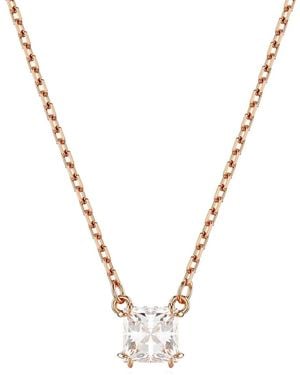 Swarovski Stilla Square-Pendant Necklace - Metallic