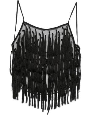 St. Agni Tie-Up Top - Black