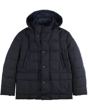 Fay Hooded Puffer Jacket - Blue