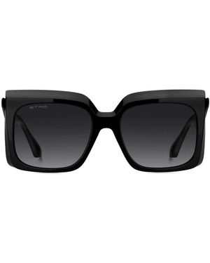Etro Angular-Frame Sunglasses - Black