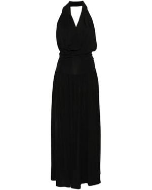AYA MUSE ホルターネック マキシドレス - ブラック
