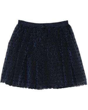 Cecilie Bahnsen Broderie-Anglaise Pleated Skirt - Blue