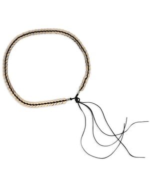 Sandro Jewellery Belt With Leather Tie - Metallic