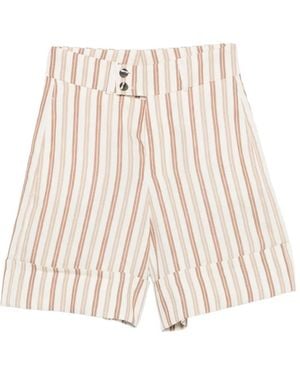 Berwich Pantalones Cortos De Vestir A Rayas - Neutro