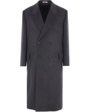 AURALEE Double-Breasted Coat - Blue