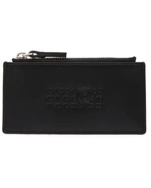 MM6 by Maison Margiela Signature Leather Cardholder - Black