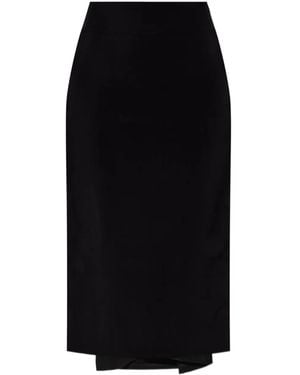 Jacquemus Draped Mid-Length Skirt - Black