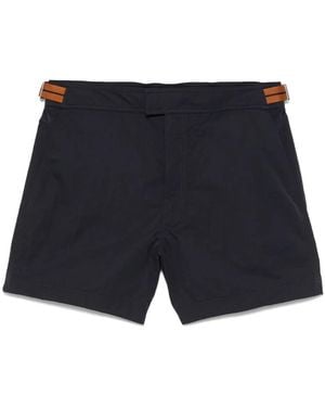 ZEGNA Badeshorts Mit Streifendetail - Blau