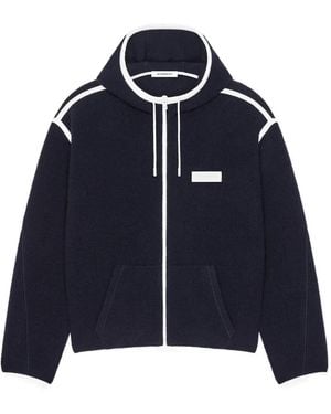 Givenchy Sleeveless Fleece Jacket With Gros Grain Detail - Blue