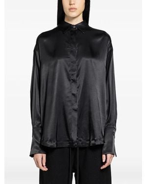 Thom Krom Satin Shirt - Black