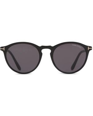 Tom Ford Aurele Zonnebril Met Rond Montuur - Grijs
