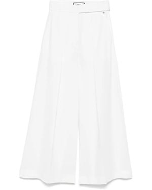 Nissa Pantaloni Con Pieghe - Bianco