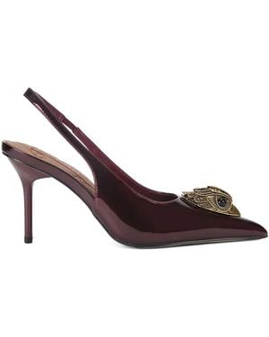 Kurt Geiger Large Eagle Slingback Court Shoes - Brown