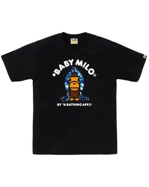 A Bathing Ape Baby Milo Camo-Print T-Shirt - Black