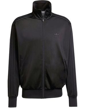 adidas Three-Stripe Zip-Up Sweatshirt - Black