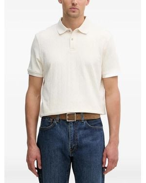 Guess Jacquard Polo Shirt - White