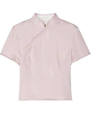 Shanghai Tang Qipao Mulberry-Silk Top - Pink