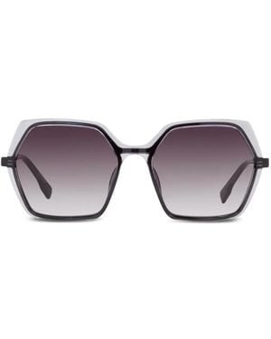 KARL LAGERFELD Geometric-Frame Sunglasses - Gray