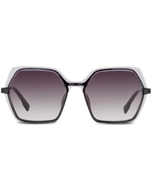 Karl Lagerfeld ジオメトリックフレーム サングラス - グレー