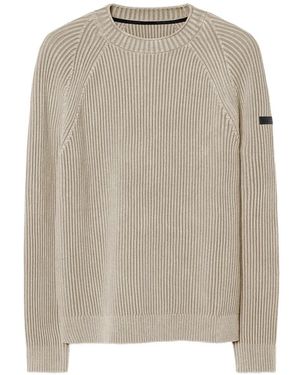 Rrd 7 Techno Ribbed-Knit Raglan-Sleeve Jumper - Natural