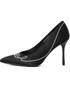 KARL LAGERFELD Sarabande Pearl-Embellished Court Shoes - Black