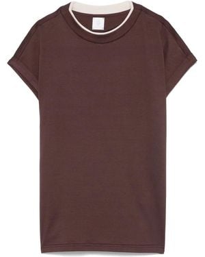 Eleventy Crew-Neck Cotton T-Shirt - Brown