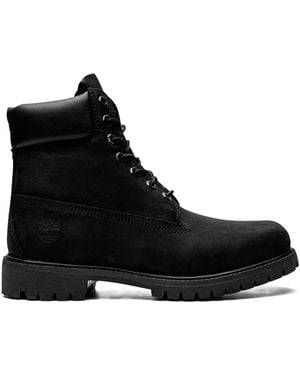 Timberland Premium Lace-Up Leather Boots - Black