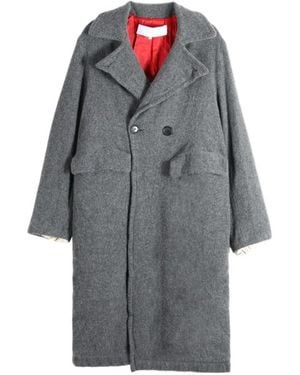 Comme des Garçons Double-Breasted Notched-Lapels Coat - Gray