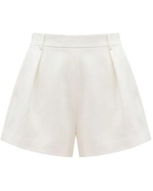 Toccin Savannah Pleated Trouser Shorts - White