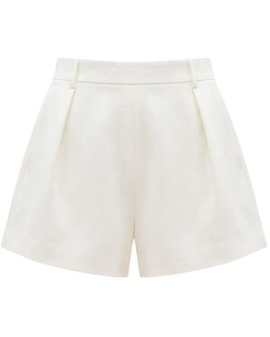 Toccin Savannah Pleated Trouser Shorts - White