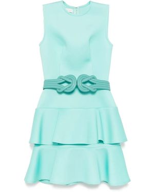Saiid Kobeisy Ruffled Mini Dress - Blue