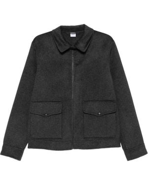 Aspesi Funnel-Neck Flap-Pocket Jacket - Black