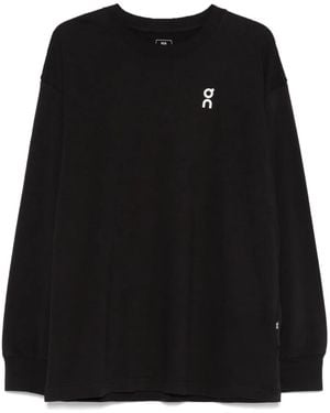 On Shoes T-Shirt A Maniche Lunghe - Nero