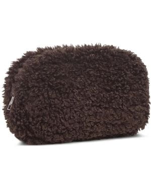 Apparis Noor Bouclé Clutch Bag - Brown