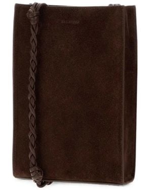Jil Sander Tangle Suede Shoulder Bag - Brown