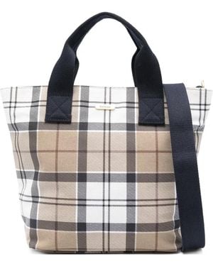 Barbour Maisy Tartan Tote Bag - Blue
