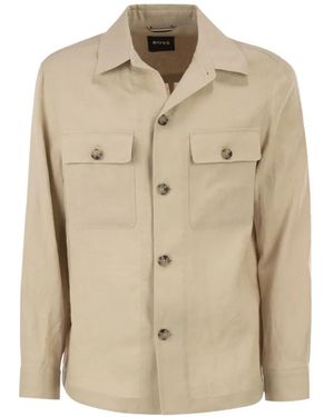 BOSS Patch-Pocket Shirt Jacket - Neutro