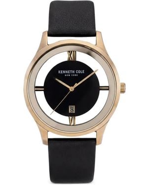 Kenneth Cole Montre À Cadran Transparent Mm - Black