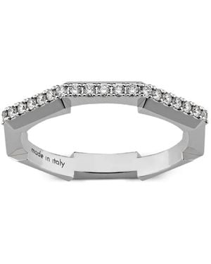 Gucci Anillo Link To Love En Oro Blanco De 18 Ct - Metálico