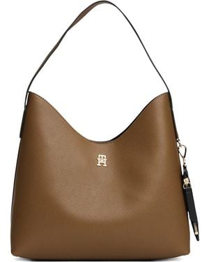 Tommy Hilfiger Logo-plaque Shoulder Bag - Brown