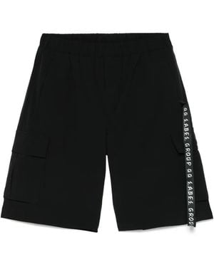 44 Label Group Drawstring Cargo Shorts - Black