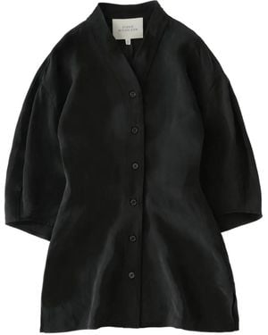 Studio Nicholson Asti Blouse Met Gewelfde Mouwen - Zwart