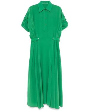 Ermanno Scervino Silk Midi Dress - Green