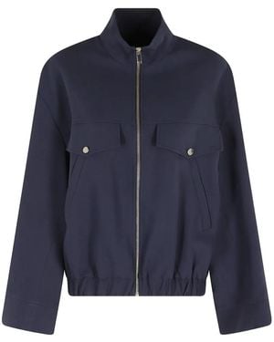 Semicouture Isabel Front-Pocket Jacket - Blue