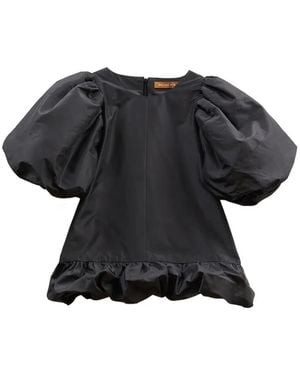 Rejina Pyo Alara Ruffled Puff-Sleeve Blouse - Black
