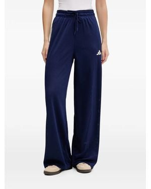 adidas Mesh Side-Stripe Track Pants - Blue